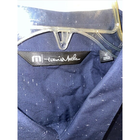 Travis Mathew Men’s Casual Shirt Size XL Navy Blue Comfort Going Out Party - Picture 2 of 12